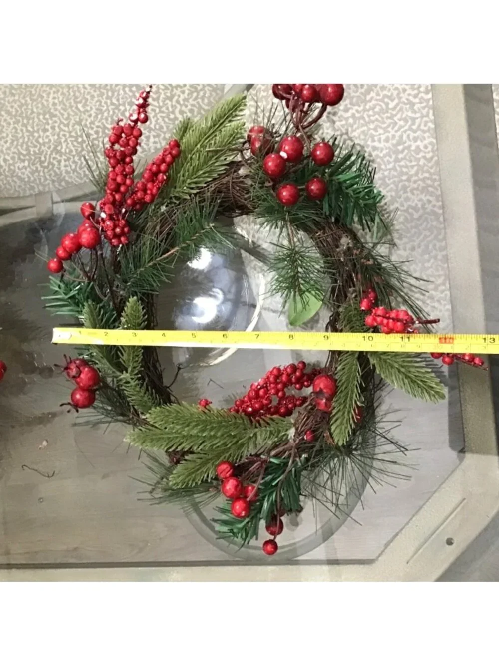 SET OF 2- 10 INCH DECORATIVE ARTIFICIAL MYRTLE CHRISTMAS WREATH